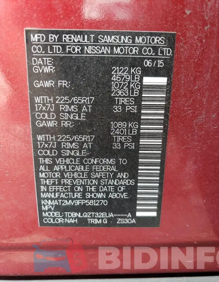 KNMAT2MV9FP581270 Photo# 14