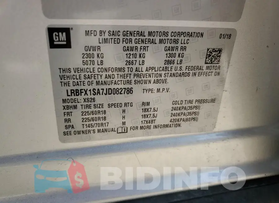 LRBFX1SA7JD082786 Photo# 13
