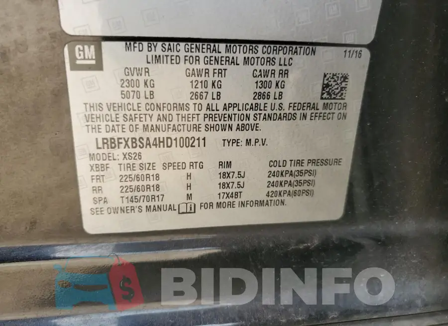 LRBFXBSA4HD100211 Photo# 13