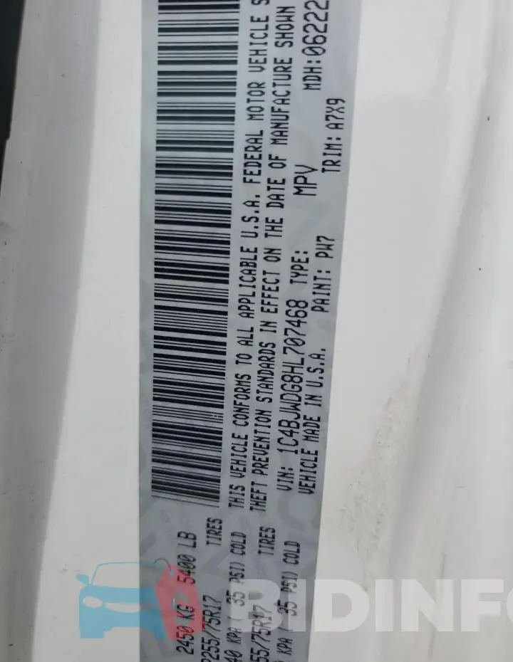 1C4BJWDG8HL707468 Photo# 13
