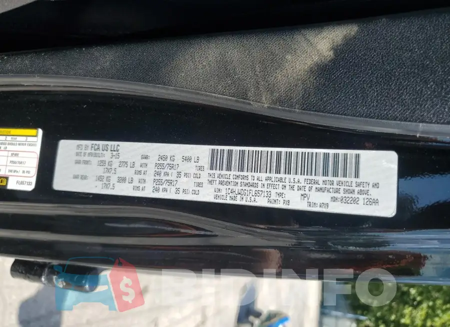 1C4HJWDG1FL657133 Photo# 13