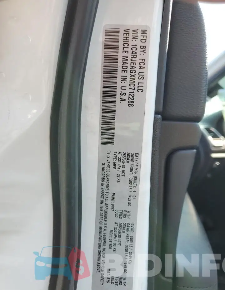 1C4RJEAGXMC712288 Photo# 13