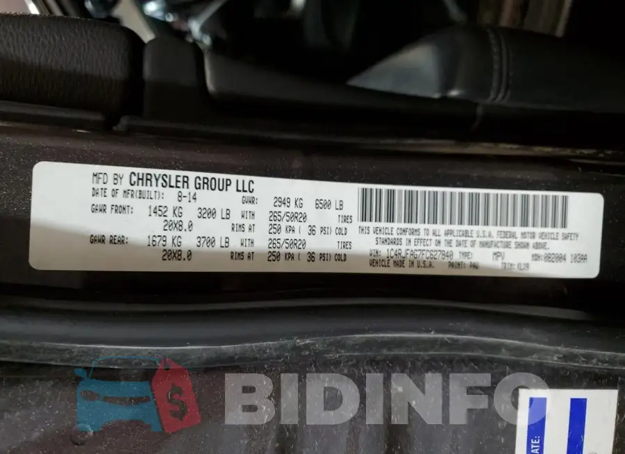 1C4RJFAG7FC627840 Photo# 14