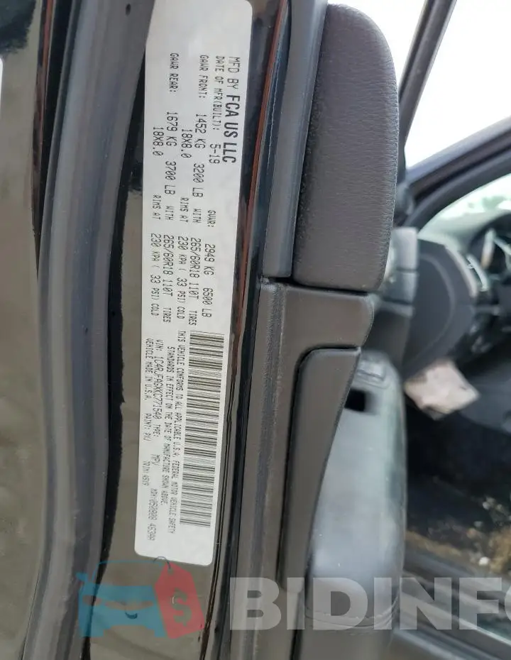 1C4RJFAGXKC771540 Photo# 12