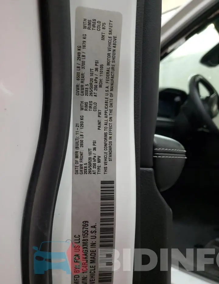 1C4RJKAGXM8155769 Photo# 14