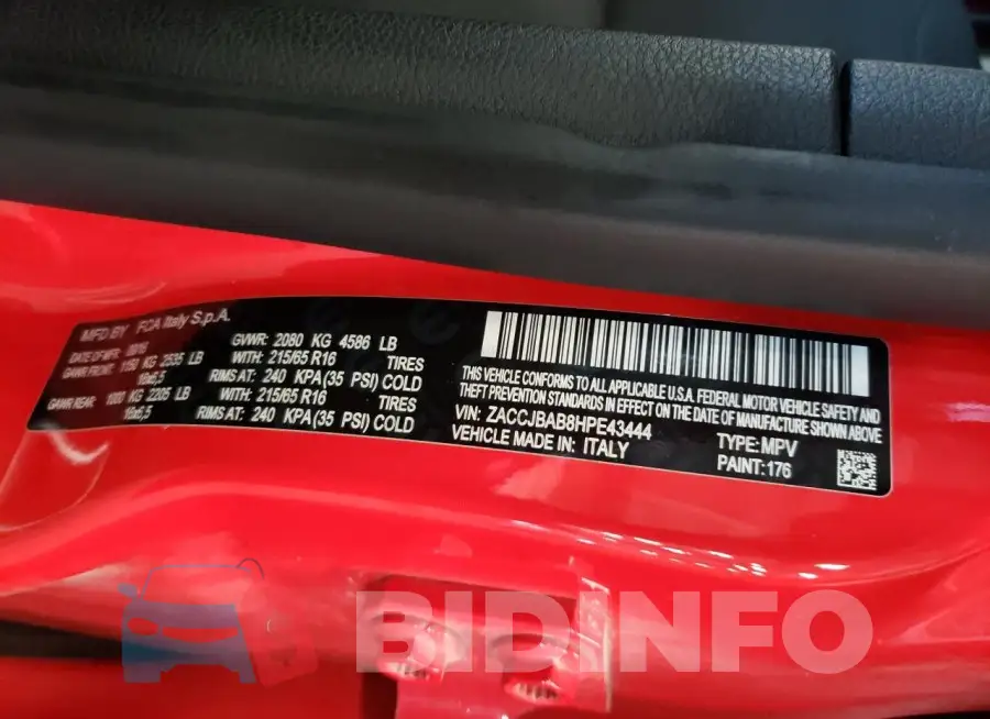 ZACCJBAB8HPE43444 Photo# 12