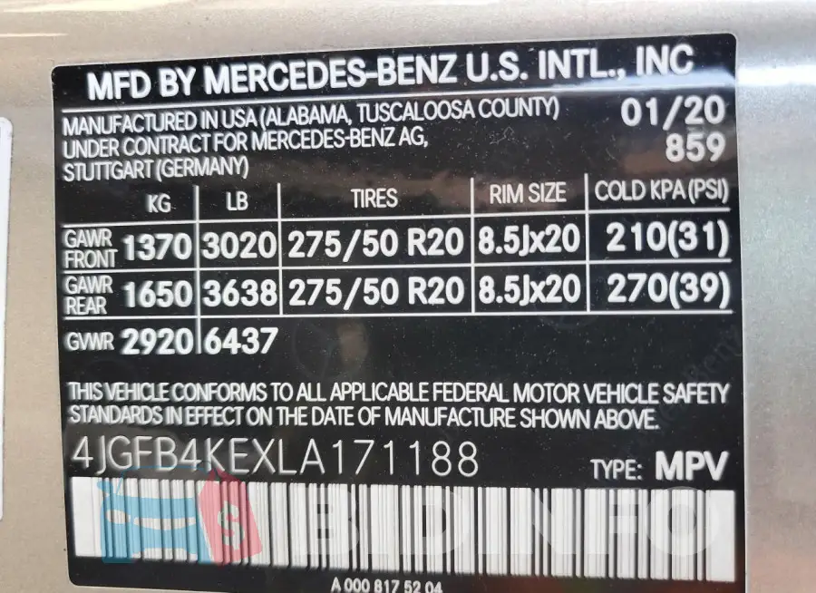 4JGFB4KEXLA171188 Photo# 13