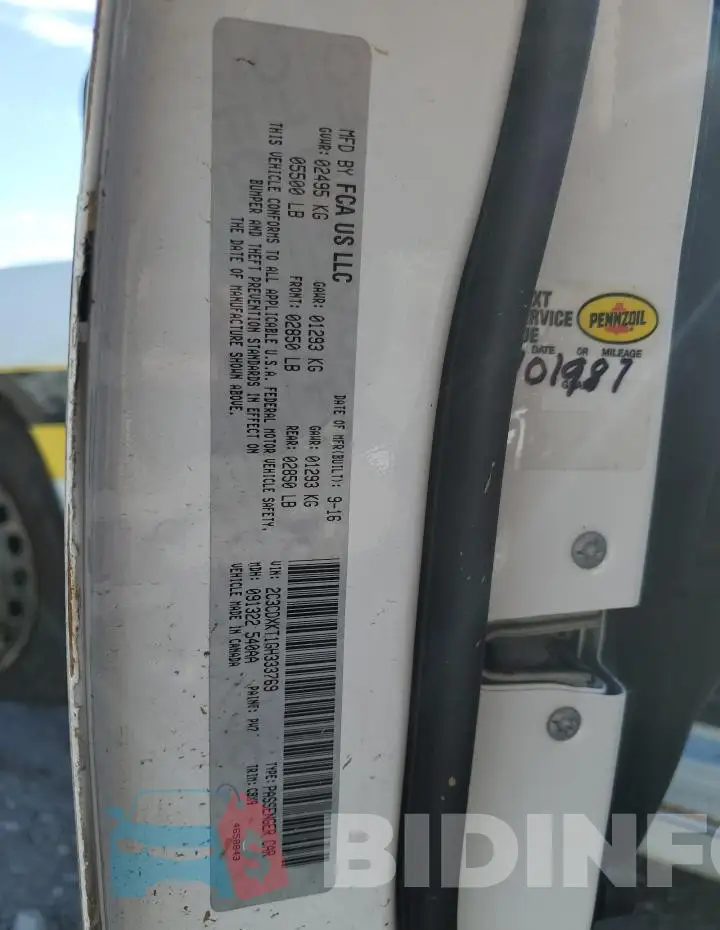 2C3CDXKT1GH333769 Photo# 13