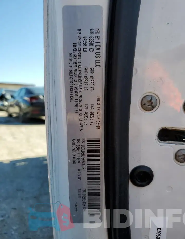 2C3CDZAG5KH735061 Photo# 12