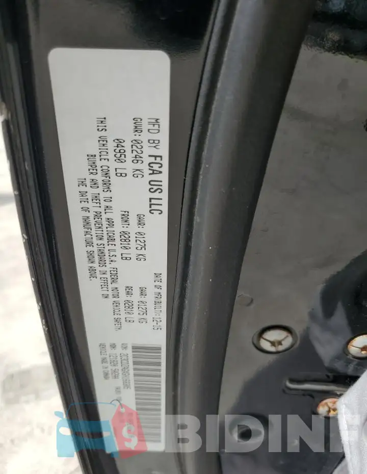 2C3CDZAGXGH168305 Photo# 12