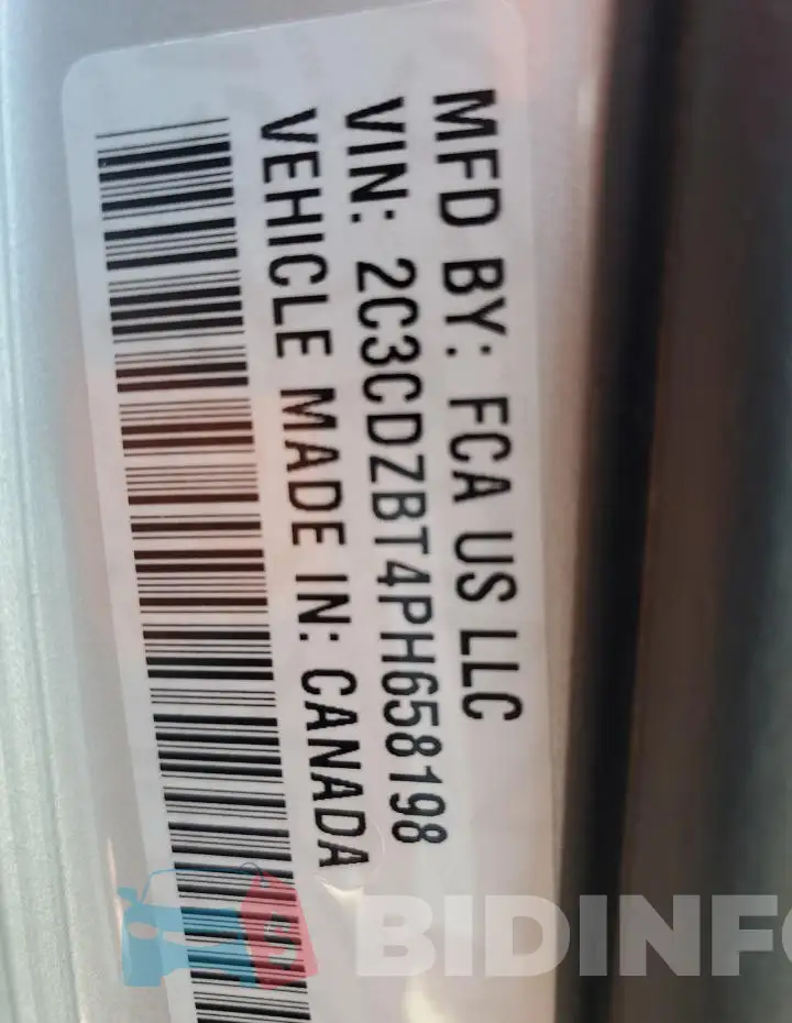 2C3CDZBT4PH658198 Photo# 13