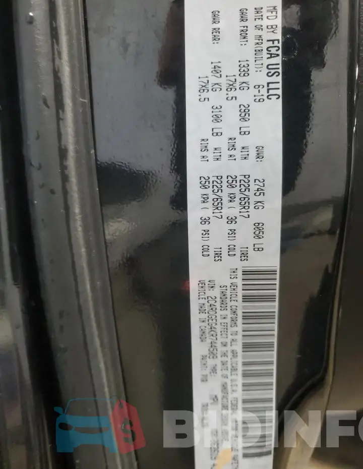 2C4RDGEG4KR744509 Photo# 13