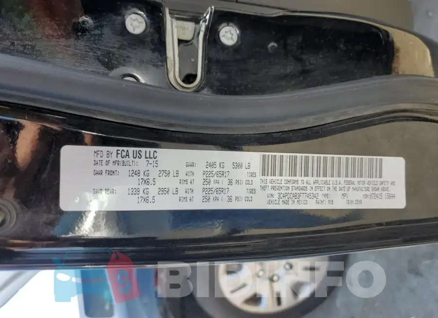 3C4PDCAB3FT745342 Photo# 14