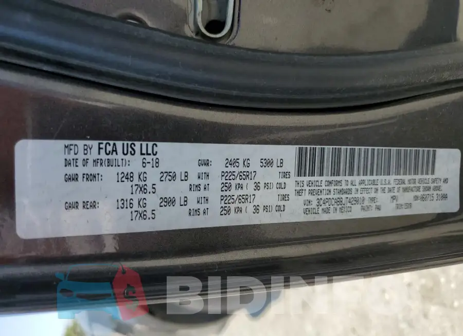 3C4PDCAB8JT429010 Photo# 13