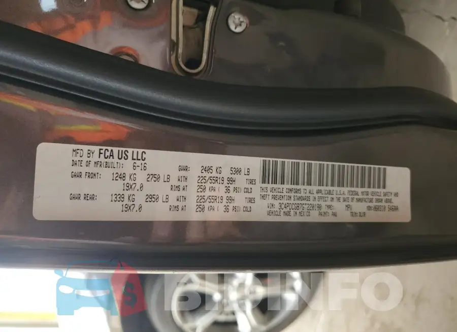 3C4PDCGB7GT220180 Photo# 13