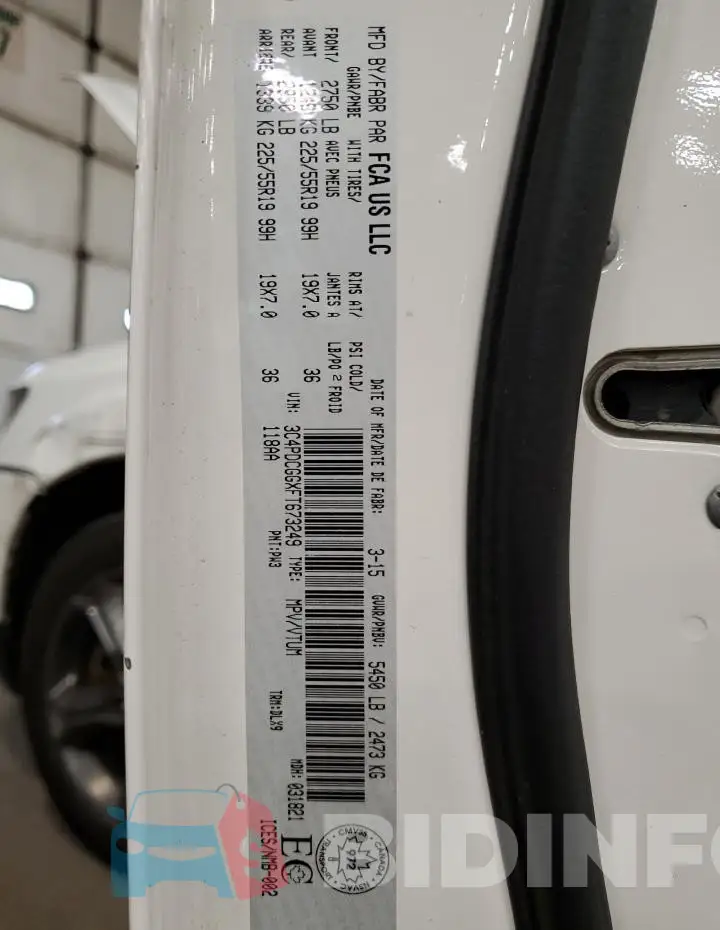 3C4PDCGGXFT673249 Photo# 13
