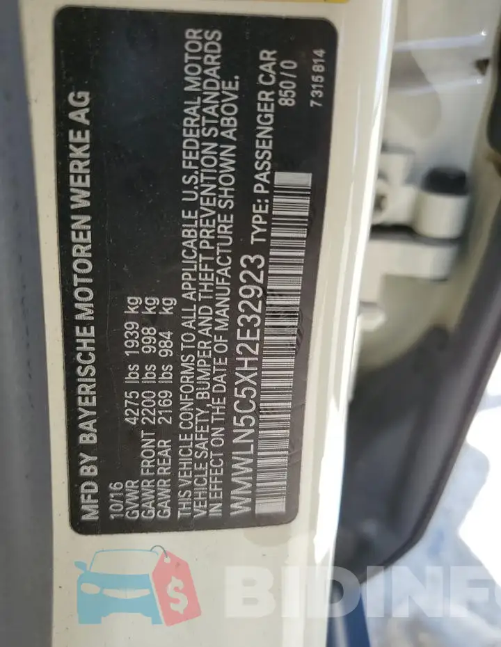 WMWLN5C5XH2E32923 Photo# 12