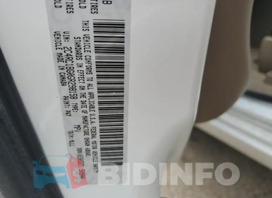 2C4RC1BG0GR298158 Photo# 13