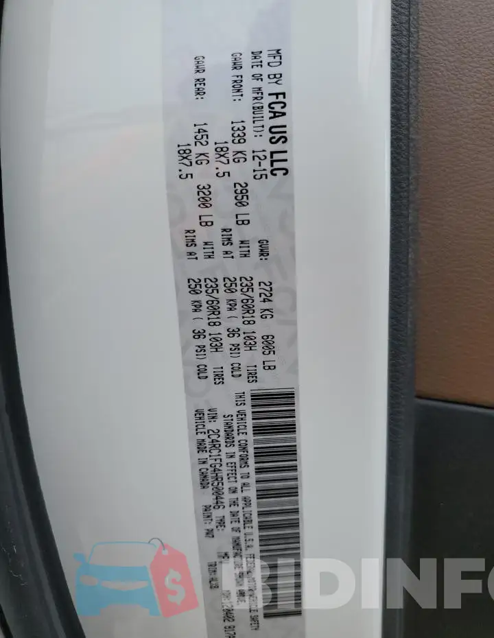 2C4RC1FG4HR500446 Photo# 13