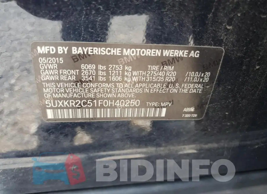 5UXKR2C51F0H40250 Photo# 13