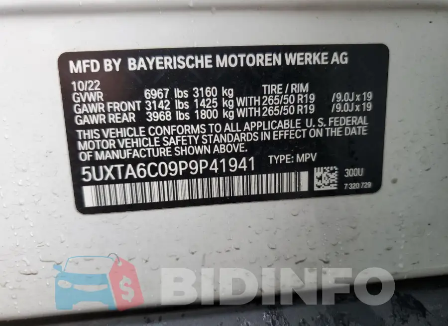 5UXTA6C09P9P41941 Photo# 13