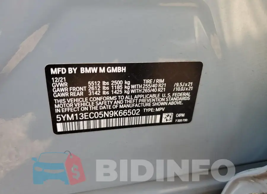 5YM13EC05N9K66502 Photo# 13