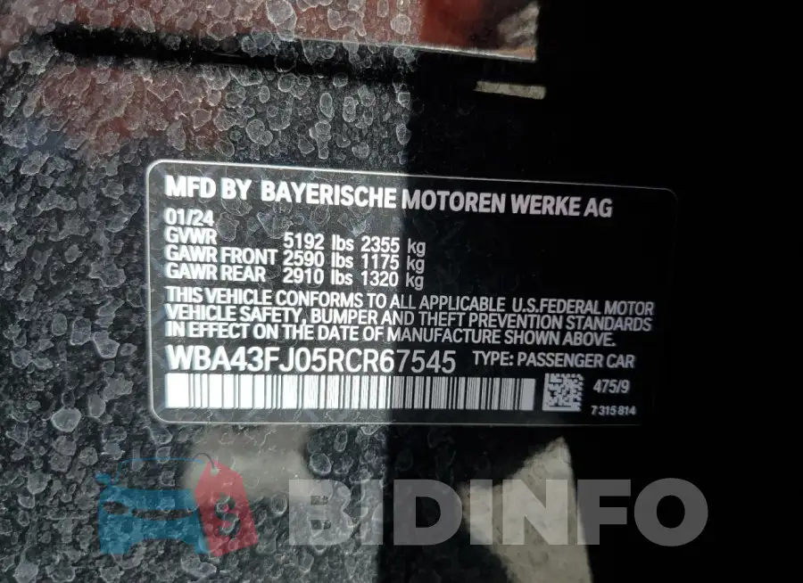 WBA43FJ05RCR67545 Photo# 12