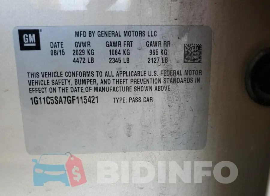 1G11C5SA7GF115421 Photo# 12