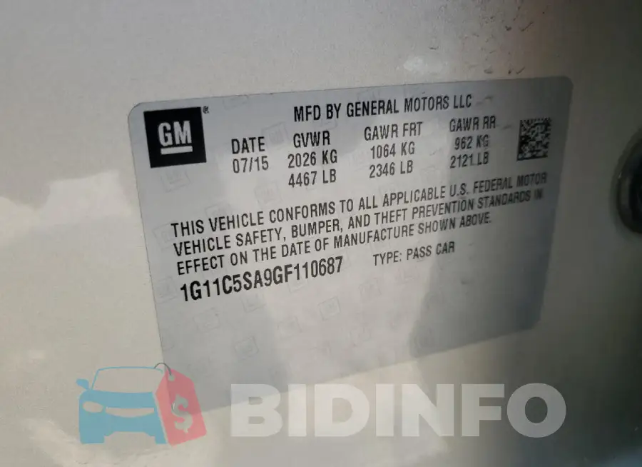 1G11C5SA9GF110687 Photo# 12