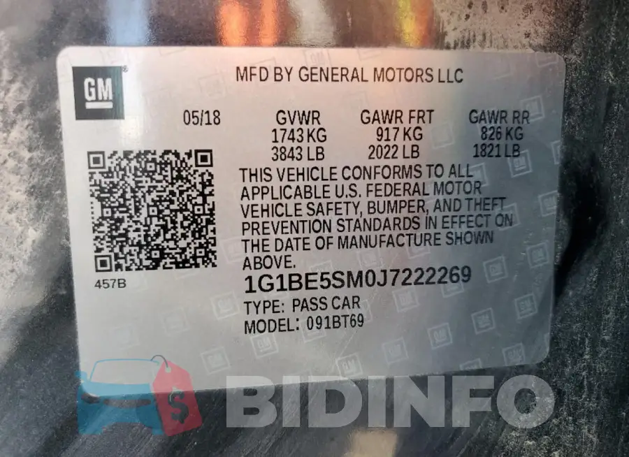 1G1BE5SM0J7222269 Photo# 12