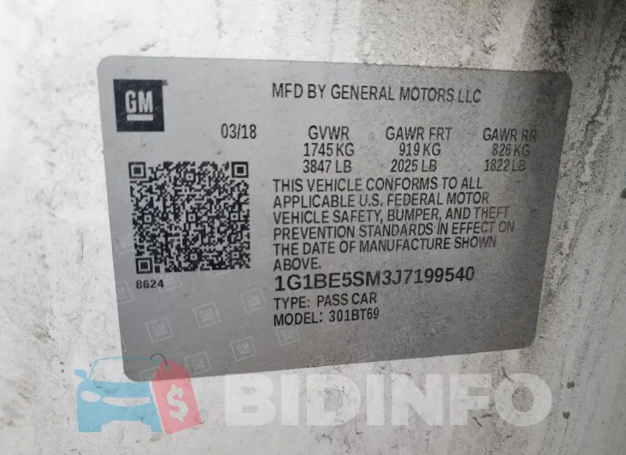 1G1BE5SM3J7199540 Photo# 12