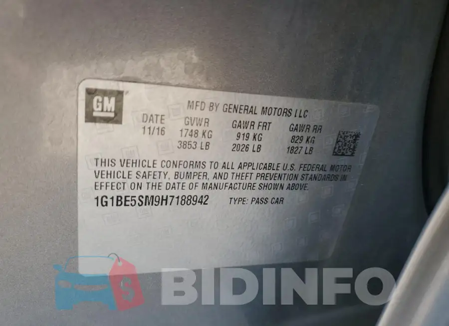 1G1BE5SM9H7188942 Photo# 13