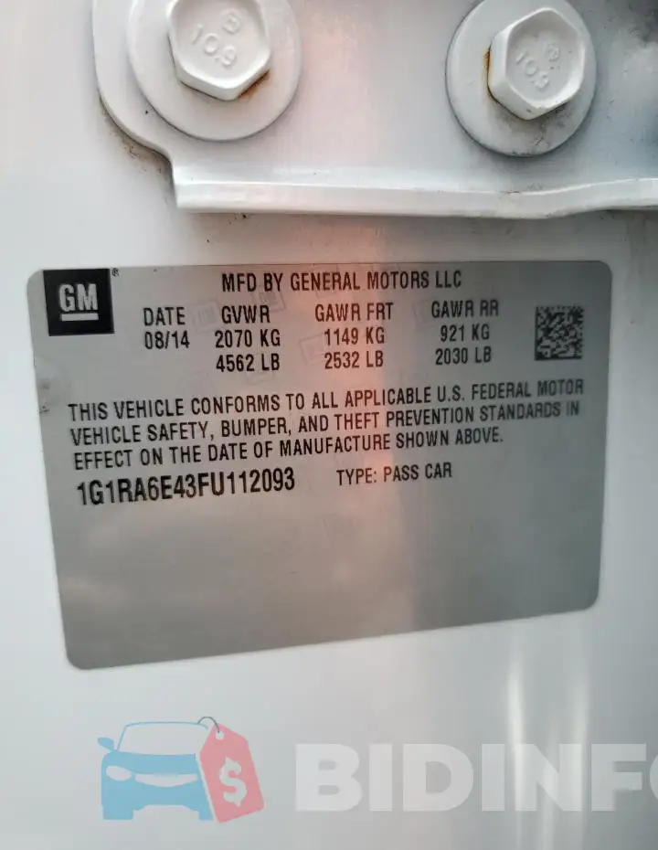 1G1RA6E43FU112093 Photo# 12