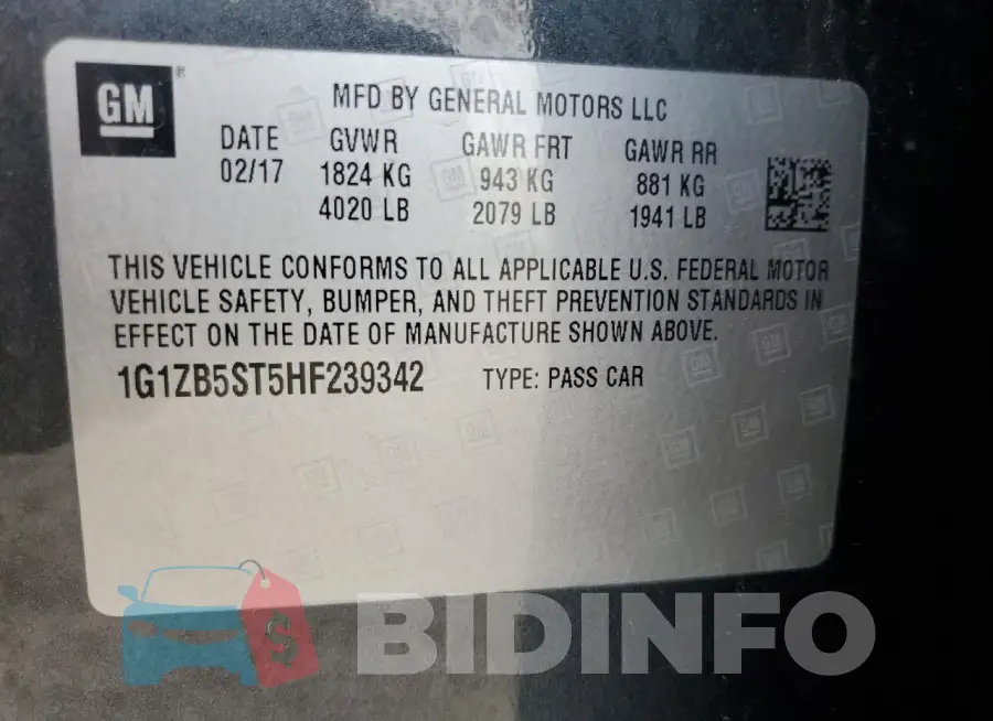1G1ZB5ST5HF239342 Photo# 12