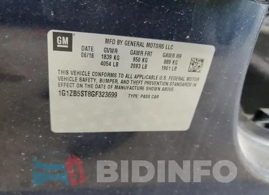 1G1ZB5ST8GF323699 Photo# 12
