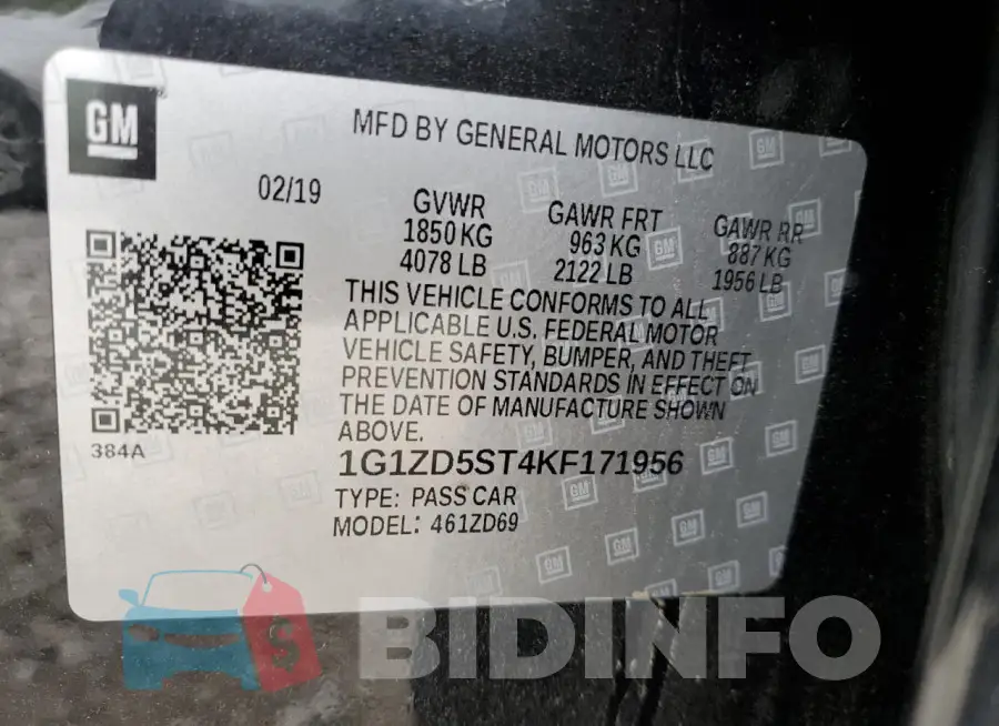 1G1ZD5ST4KF171956 Photo# 12