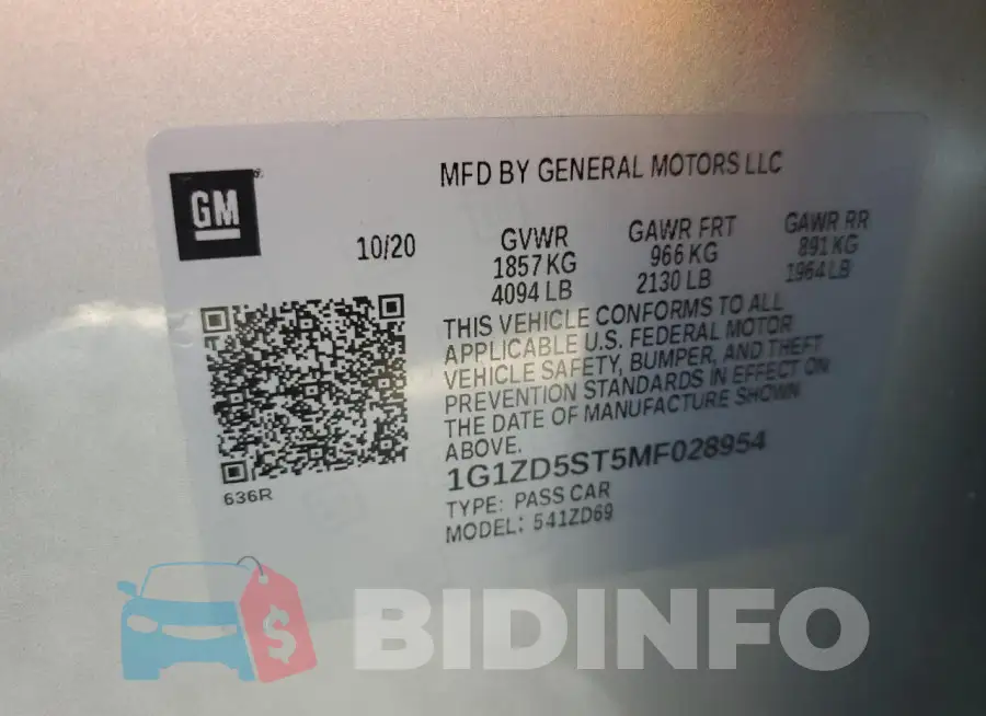 1G1ZD5ST5MF028954 Photo# 12