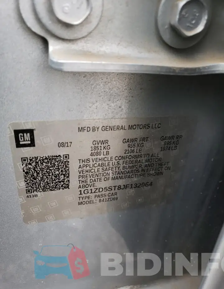 1G1ZD5ST8JF132964 Photo# 13