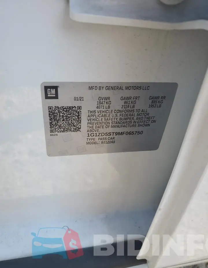1G1ZD5ST9MF065750 Photo# 12