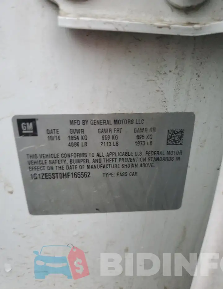 1G1ZE5ST0HF165562 Photo# 12