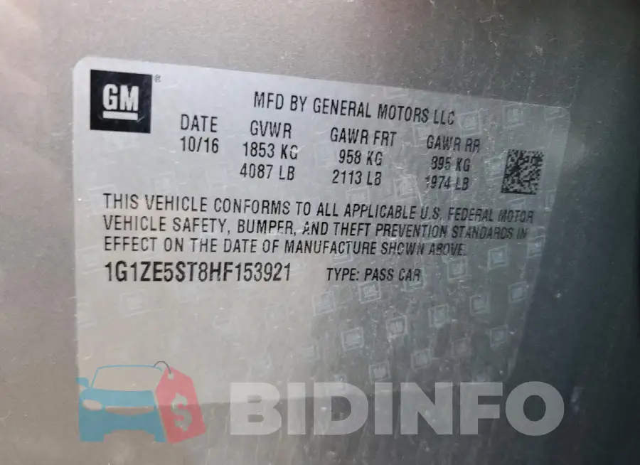 1G1ZE5ST8HF153921 Photo# 12
