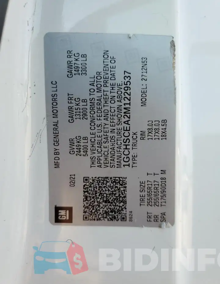 1GCHSCEA2M1229537 Photo# 12