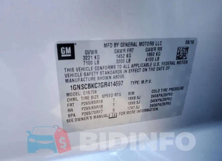 1GNSCBKC7GR414697 Photo# 13