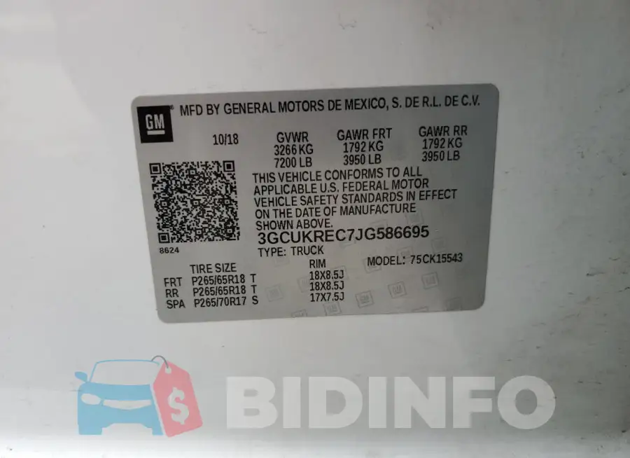 3GCUKREC7JG586695 Photo# 12