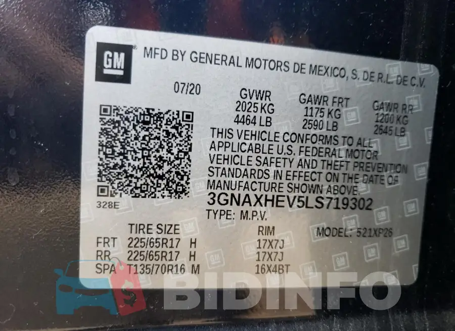 3GNAXHEV5LS719302 Photo# 13