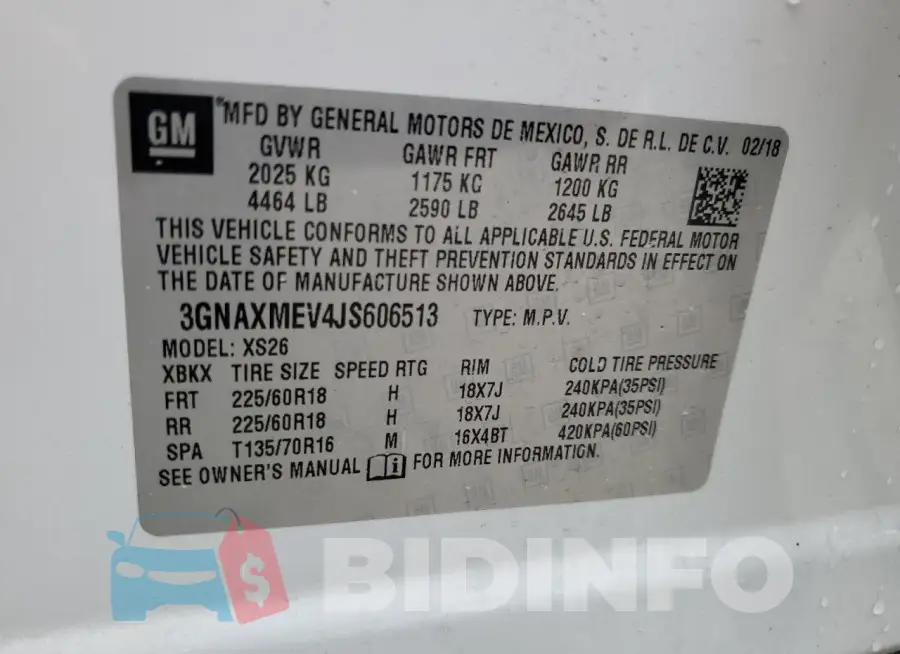 3GNAXMEV4JS606513 Photo# 13