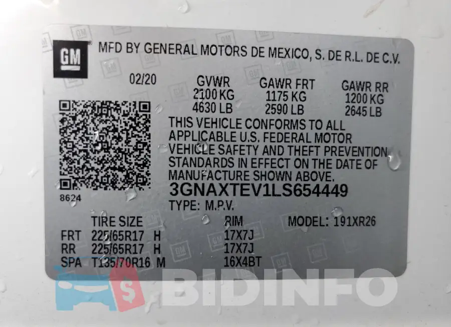 3GNAXTEV1LS654449 Photo# 13