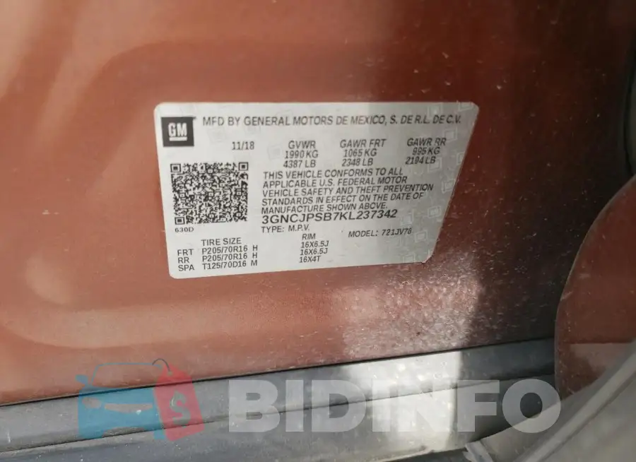 3GNCJPSB7KL237342 Photo# 12