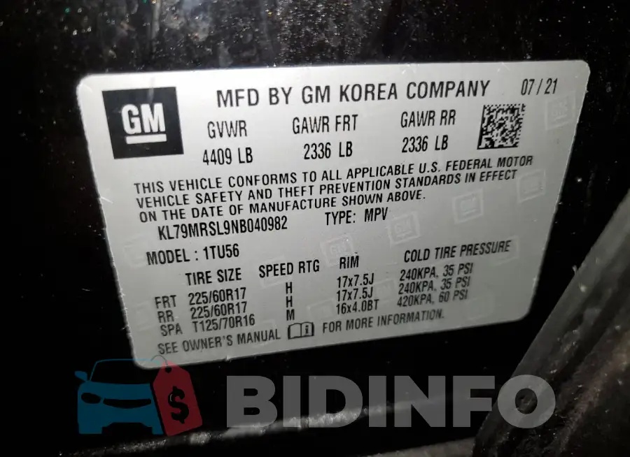 KL79MRSL9NB040982 Photo# 13