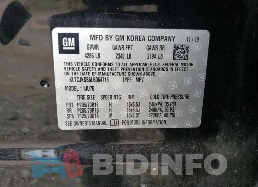 KL7CJKSB6LB064716 Photo# 13